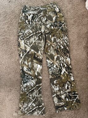 Camo Hunting Cargo Pants in Green, Brown & White